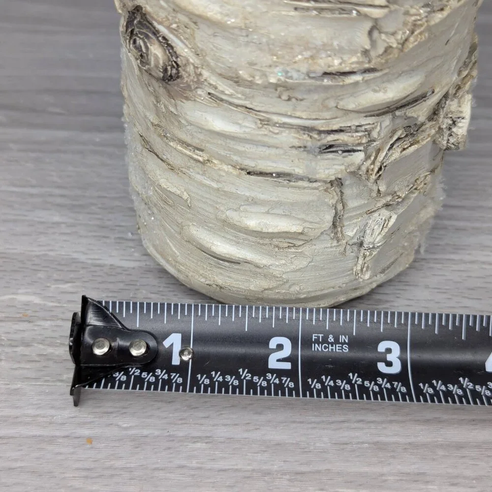 Faux White Birch Candle Holder 6